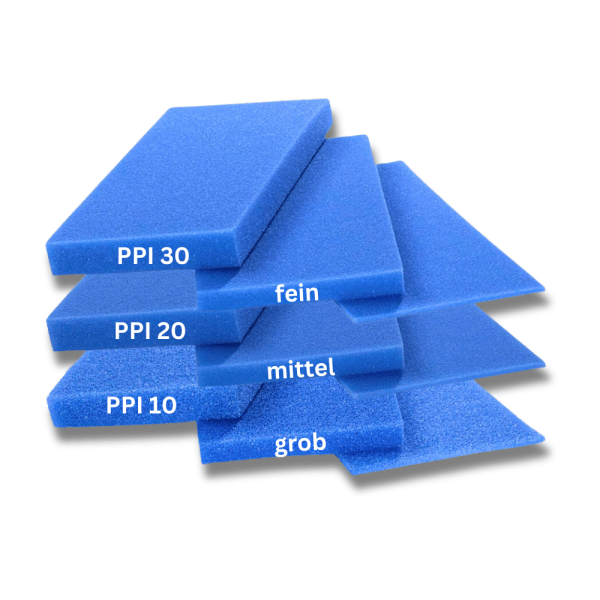 Filterschaumstoff Platte | PPI 10/20/30 | 202x102cm / Stärke 1-10cm